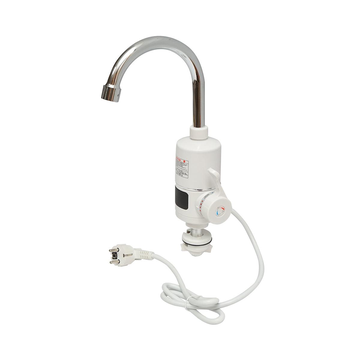 Rubinetto Acqua Calda Istantanea Scaldabagno elettrico istantaneo con display digitale, 3000W, 220V, 35-55 gradi, IPX4 Rubinetto elettrico per cucina, giardino, bagno, campeggio - immagine 2