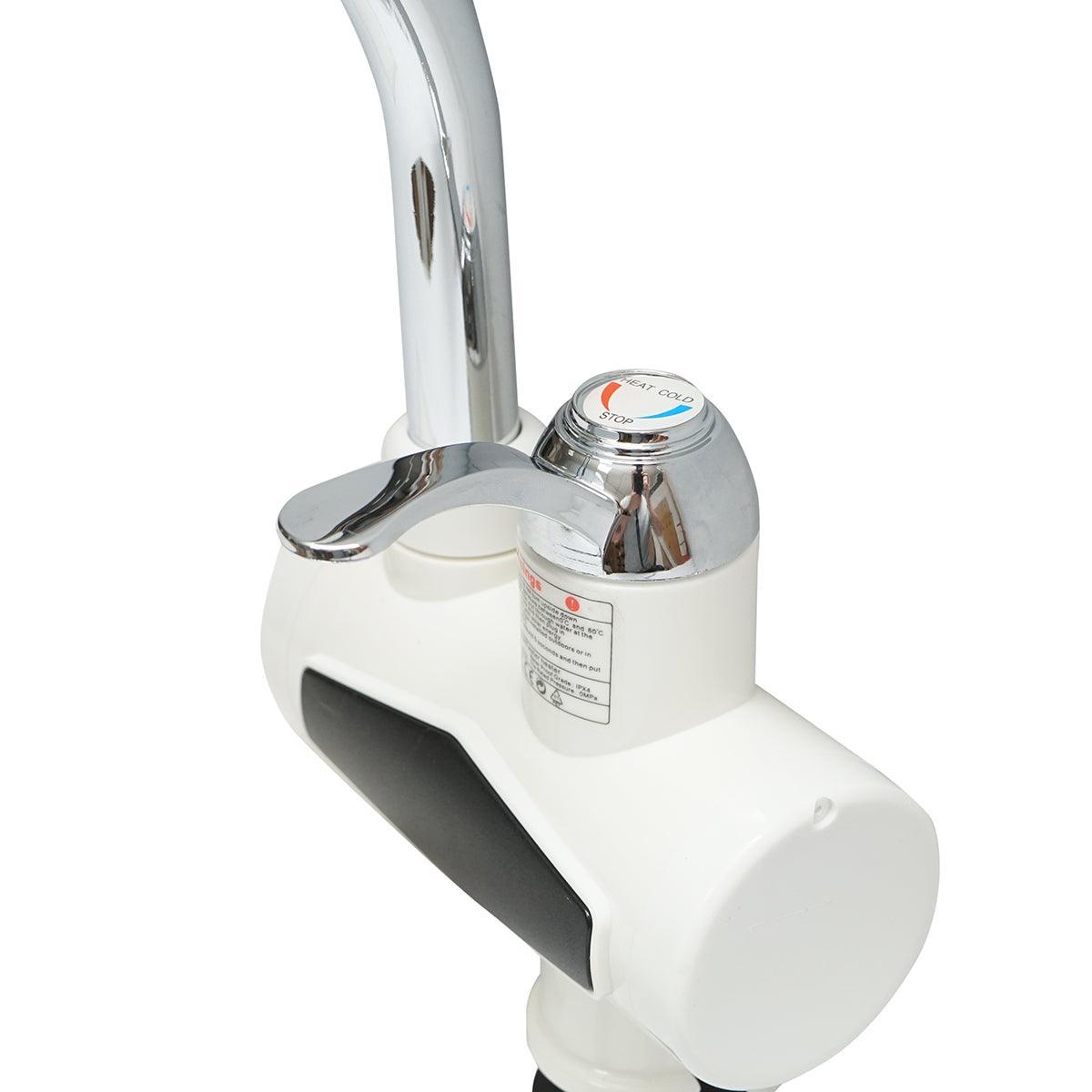 Rubinetto Acqua Calda Istantanea, Scaldabagno Elettrico Istantaneo 3000W, Display Digitale, 35-55°C, IPX4 - immagine 4