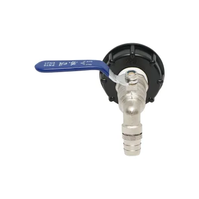 Rubinetto di scarico 1 pollice in ottone per serbatoio IBC con filettatura interna da 60 mm - immagine 3