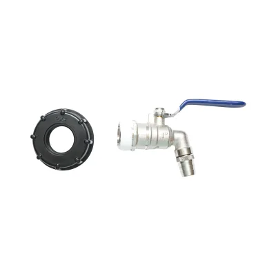 Rubinetto di scarico 1 pollice in ottone per serbatoio IBC con filettatura interna da 60 mm - immagine 2
