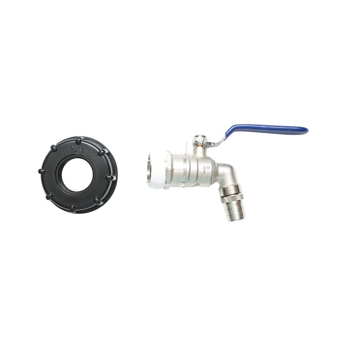 Rubinetto di scarico 1 pollice in ottone per serbatoio IBC con filettatura interna da 60 mm - immagine 2