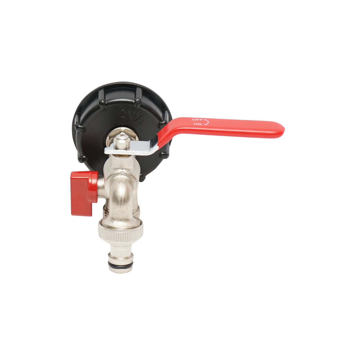 Rubinetto di scarico 1/2 in ottone per serbatoio IBC con filettatura interna da 60 mm - immagine 2
