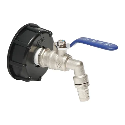 Rubinetto di scarico 1/2 in ottone per serbatoio IBC con filettatura interna da 60 mm, Autospeed - immagine 4