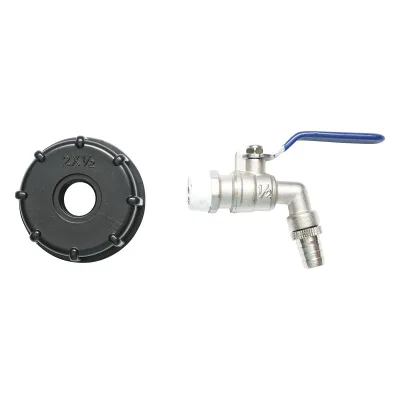 Rubinetto di scarico 1/2 in ottone per serbatoio IBC con filettatura interna da 60 mm, Autospeed - immagine 2