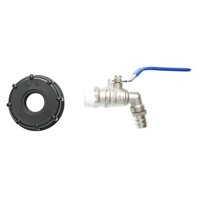 Rubinetto di scarico 3/4 in ottone per serbatoio IBC con filettatura interna da 60 mm, Autospeed - immagine 2