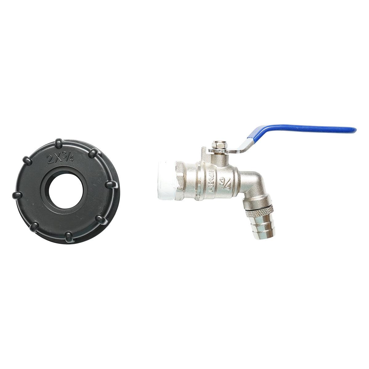 Rubinetto di scarico 3/4 in ottone per serbatoio IBC con filettatura interna da 60 mm, Autospeed - immagine 2