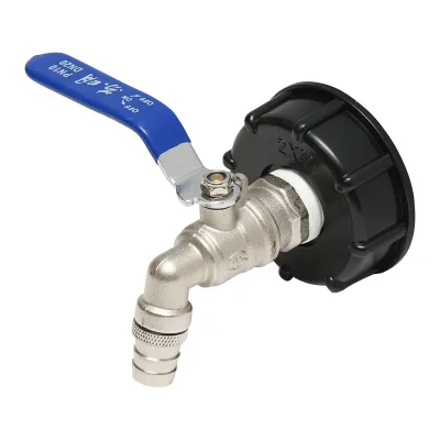 Rubinetto di scarico 3/4 in ottone per serbatoio IBC con filettatura interna da 60 mm, Autospeed