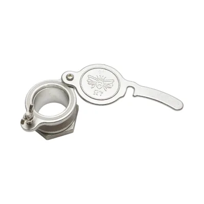 Rubinetto in acciaio inox per maturatore di miele, dimensioni 36x54 mm - immagine 3