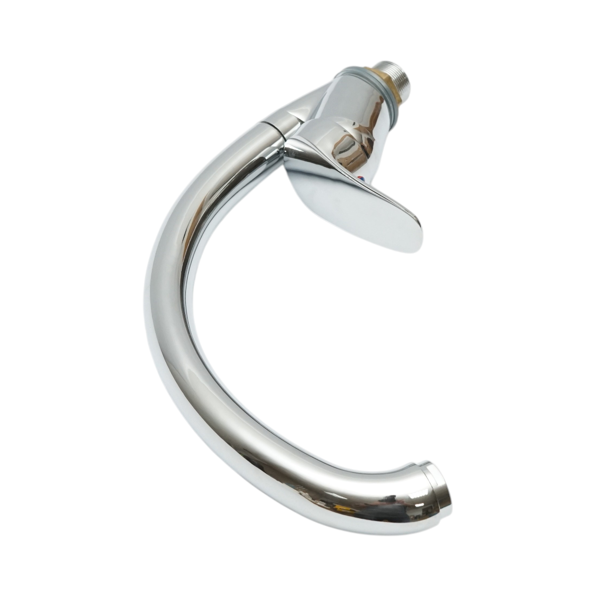 Rubinetto monocomando per lavabo da bagno, installazione lavabo, cartuccia in ceramica, finitura cromata lucida. - immagine 3