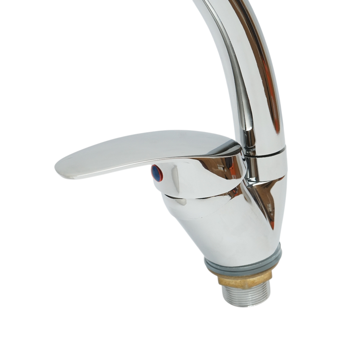 Rubinetto monocomando per lavabo da bagno, installazione lavabo, cartuccia in ceramica, finitura cromata lucida. - immagine 6