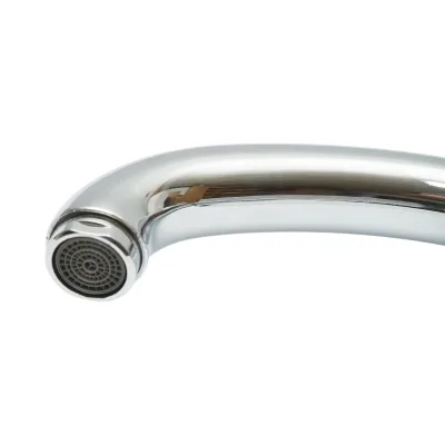 Rubinetto monocomando per lavabo da bagno, installazione lavabo, cartuccia in ceramica, finitura cromata lucida. - immagine 4