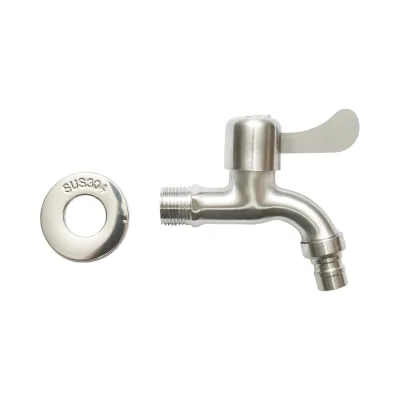 Rubinetto per acqua di servizio, a parete, in acciaio inox - immagine 2
