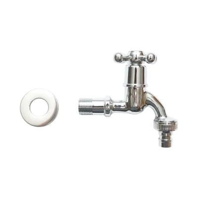 Rubinetto per acqua di servizio, montaggio a parete, acciaio inox, cromo lucido - immagine 2