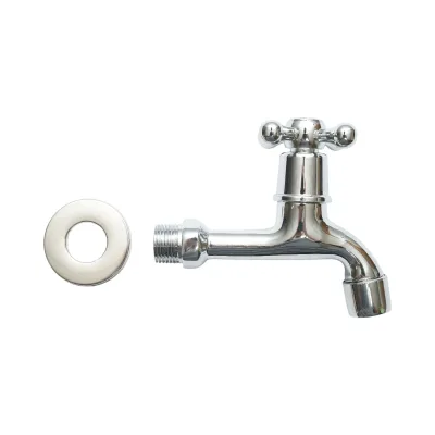 Rubinetto per acqua di servizio, montaggio a parete, acciaio inox, cromo lucido - immagine 2