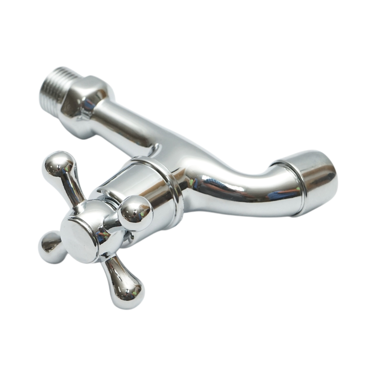 Rubinetto per acqua di servizio, montaggio a parete, acciaio inox, cromo lucido - immagine 4