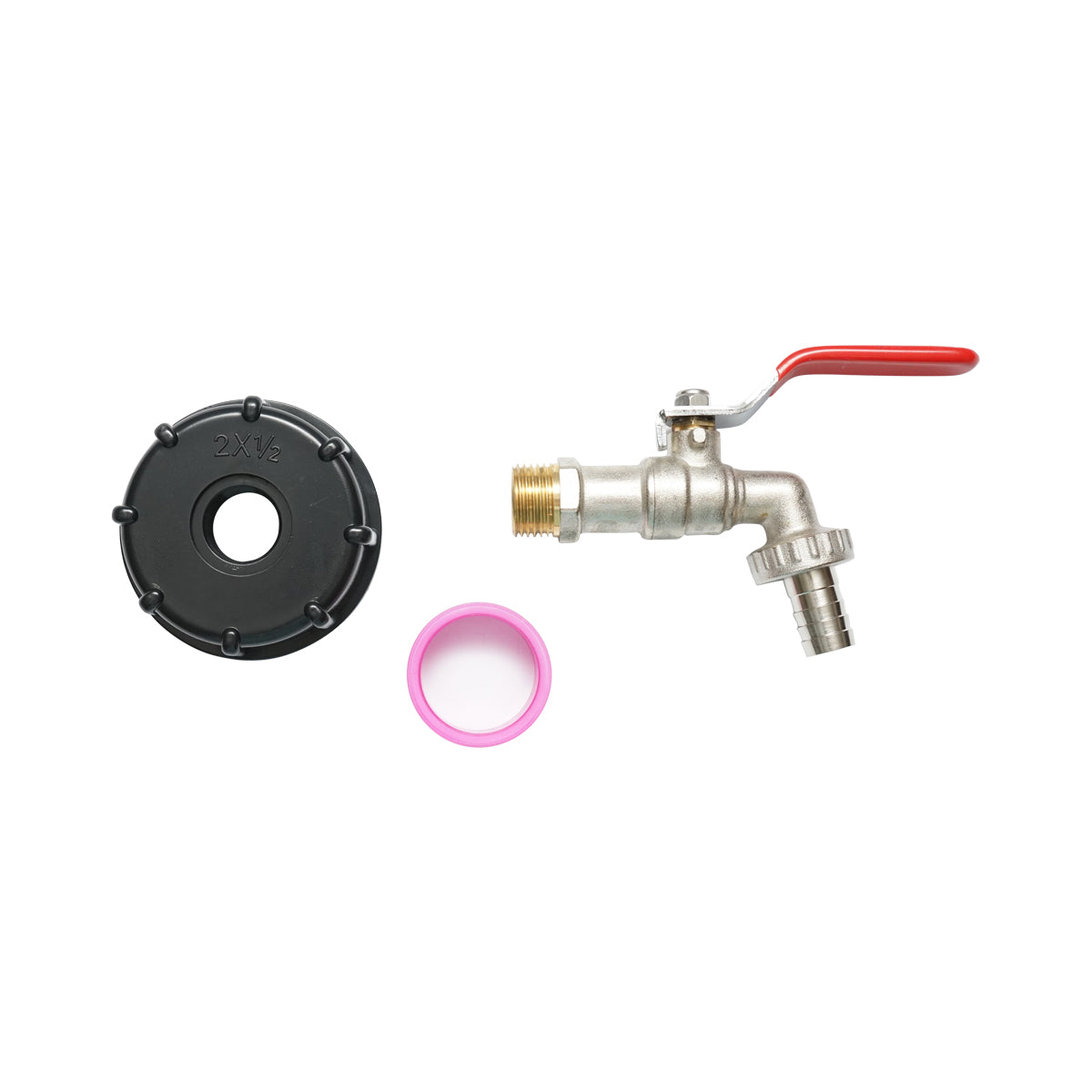 Rubinetto per serbatoio IBC in ottone S60x6x1/2 con filettatura da 60 mm - immagine 2