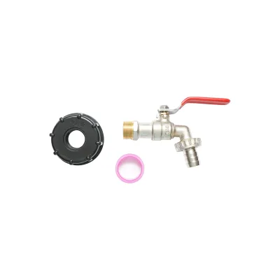 Rubinetto per serbatoio IBC in ottone S60x6x3/4 con filettatura interna da 60 mm - immagine 4