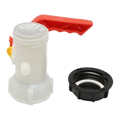 Rubinetto per serbatoio IBC in zinco, adattatore da 2, filetto esterno S60x6, ugello da 0,75, metallo/plastica - immagine 4