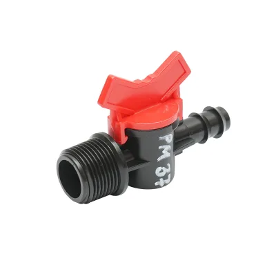 Rubinetto per tubo di gocciolamento D16mmx3/4 pollice con filettatura esterna per sistemi di irrigazione - immagine 3