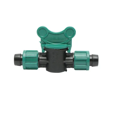 Rubinetto per tubo di gocciolamento uguale D17x17mm, PN4, per sistemi di irrigazione