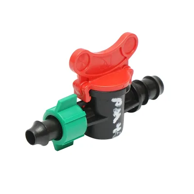 Rubinetto per tubo, banda di gocciolamento D16mm con dado per sistemi di irrigazione - immagine 2