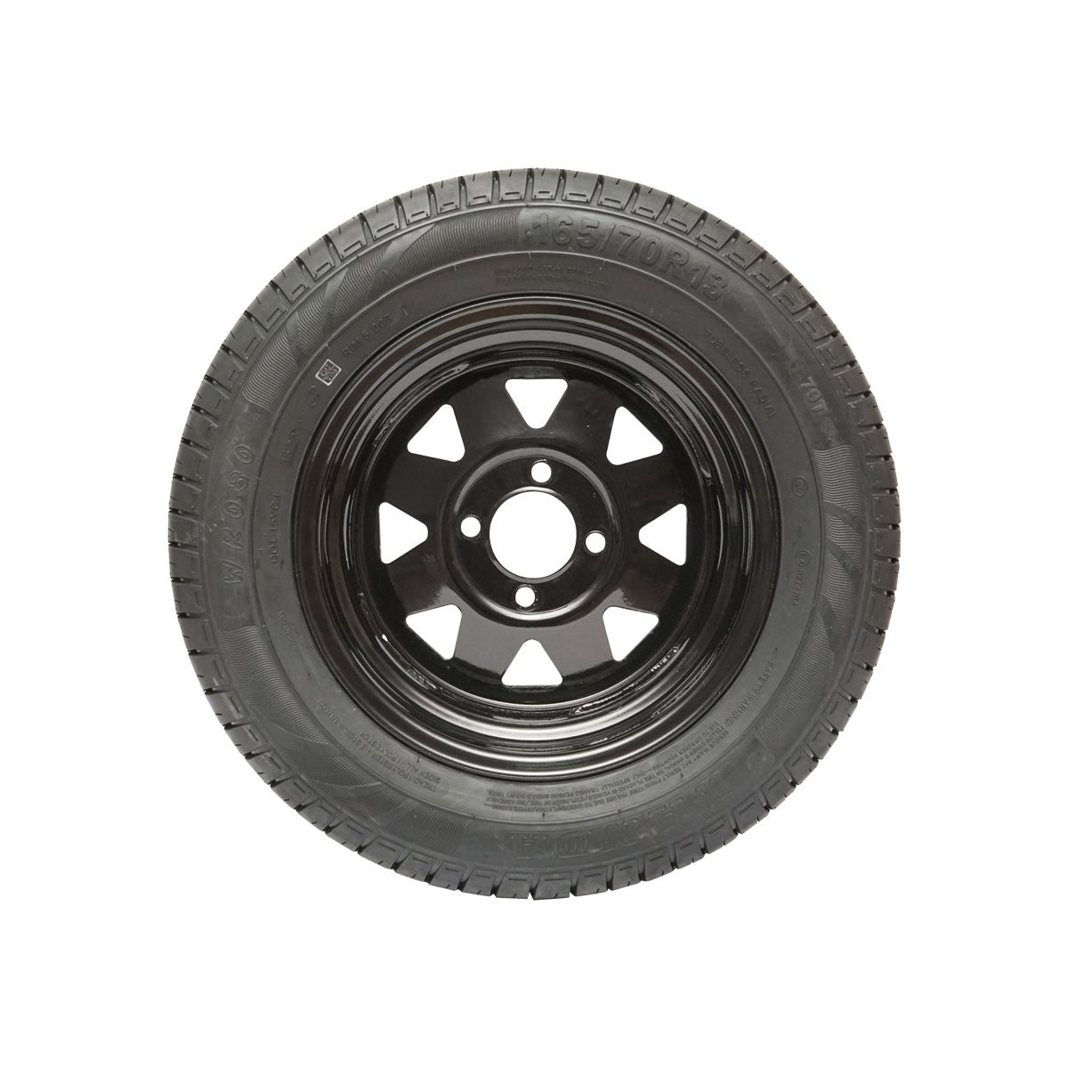 Ruota con cerchio a 4 fori per rimorchio (165/70R13) - immagine 2