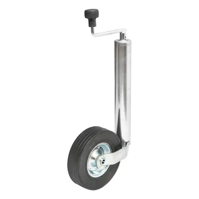 Ruota di supporto in PVC per rimorchio 200×60 mm, diametro tubo esterno 60 mm, diametro tubo interno 54 mm, carico 400 kg - immagine 3