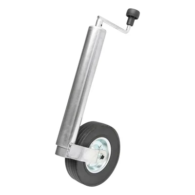 Ruota di supporto in PVC per rimorchio 200×60 mm, diametro tubo esterno 60 mm, diametro tubo interno 54 mm, carico 400 kg - immagine 4