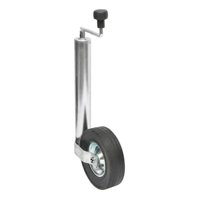 Ruota di supporto in PVC per rimorchio 200×60 mm, diametro tubo esterno 60 mm, diametro tubo interno 54 mm, carico 400 kg - immagine 2