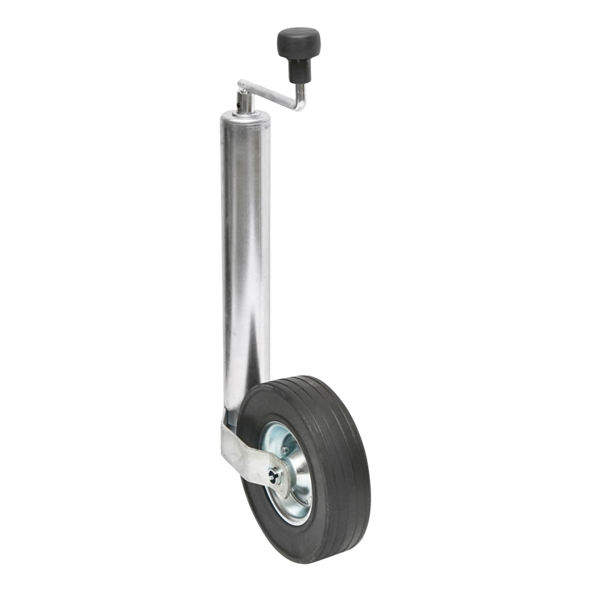 Ruota di supporto in PVC per rimorchio 200×60 mm, diametro tubo esterno 60 mm, diametro tubo interno 54 mm, carico 400 kg - immagine 2