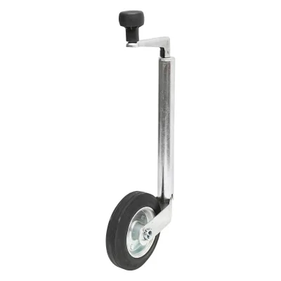 Ruota di supporto per rimorchio in PVC 160X40mm, diametro tubo esterno 34mm, diametro tubo interno 28mm, carico 100Kg - immagine 2