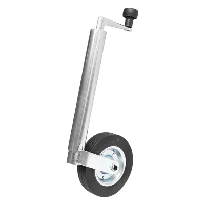 Ruota di supporto per rimorchio in PVC 200x50mm, diametro tubo esterno 48mm, diametro tubo interno 42mm, carico 150Kg - immagine 4