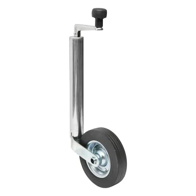 Ruota di supporto per rimorchio in PVC 200x50mm, diametro tubo esterno 48mm, diametro tubo interno 42mm, carico 150Kg - immagine 3