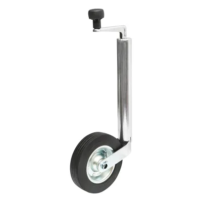 Ruota di supporto per rimorchio in PVC 200x50mm, diametro tubo esterno 48mm, diametro tubo interno 42mm, carico 150Kg - immagine 2