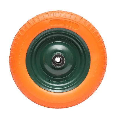 Ruota per Carriola in Gomma Piena in poliuretano, 3.50-8 Ricambio per CARRIOLA, Cerchione in Metallo - immagine 2