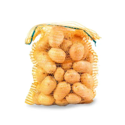 Sacco Tipo Raschel 500x800mm. MAX 40kg. Sacchetti a Rete Giallo, Sacchi a Rete per Patate, Verdure, Ortaggi