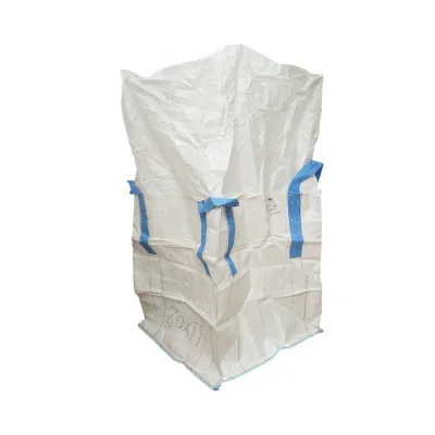 Saccone Big Bag 95x95x105 cm bianco, capacità 1500 kg, tipo circolare non laminato, fondo piano, apertura superiore con gonna 85 cm - immagine 2