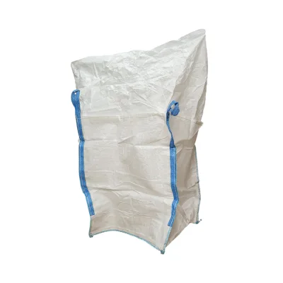 Saccone Big Bag 95x95x120 cm bianco, capacità 1500 kg, tipo U-Panel non laminato, fondo piano, apertura superiore con gonna 85 cm - immagine 2