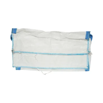 Saccone Big Bag 95x95x120 cm bianco, capacità 1500 kg, tipo U-Panel non laminato, fondo piano, apertura superiore con gonna 85 cm - immagine 4