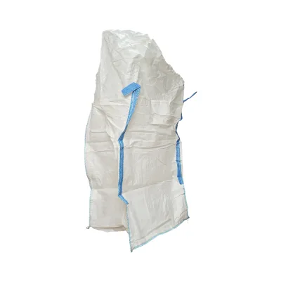 Saccone Big Bag 95x95x150 cm bianco, capacità 1200 kg, tipo U-Panel non laminato, fondo piano, apertura superiore con gonna 85 cm - immagine 2