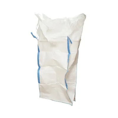 Saccone Big Bag 95x95x180 cm bianco, capacità 1500 kg, tipo U-Panel non laminato, fondo piano, apertura superiore con gonna 85 cm - immagine 2