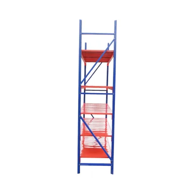 Scaffalatura metallica a 5 ripiani, 200x60x250 cm, 300 kg/ripiano, blu-arancione Breckner Germany - immagine 3