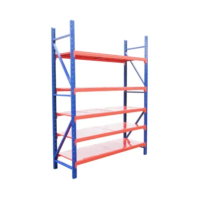 Scaffalatura metallica a 5 ripiani, 200x60x250 cm, 300 kg/ripiano, blu-arancione Breckner Germany - immagine 4