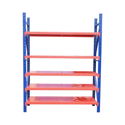 Scaffalatura metallica a 5 ripiani, 200x60x250 cm, 300 kg/ripiano, blu-arancione Breckner Germany