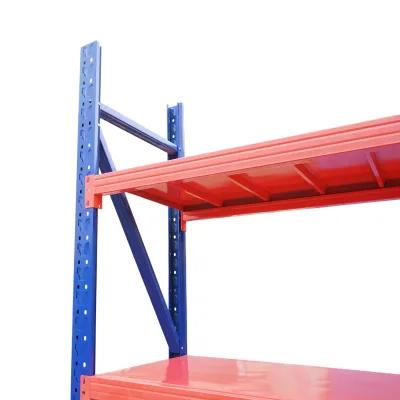 Scaffalatura metallica a 5 ripiani, 200x60x250 cm, 300 kg/ripiano, blu-arancione Breckner Germany - immagine 5