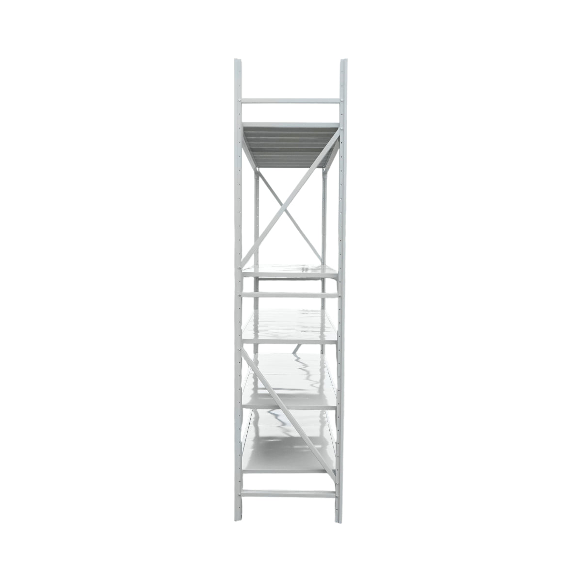 Scaffalatura metallica a 5 ripiani, 200x60x250 cm, portata 300 kg/ripiano, colore grigio. Breckner Germany - immagine 3