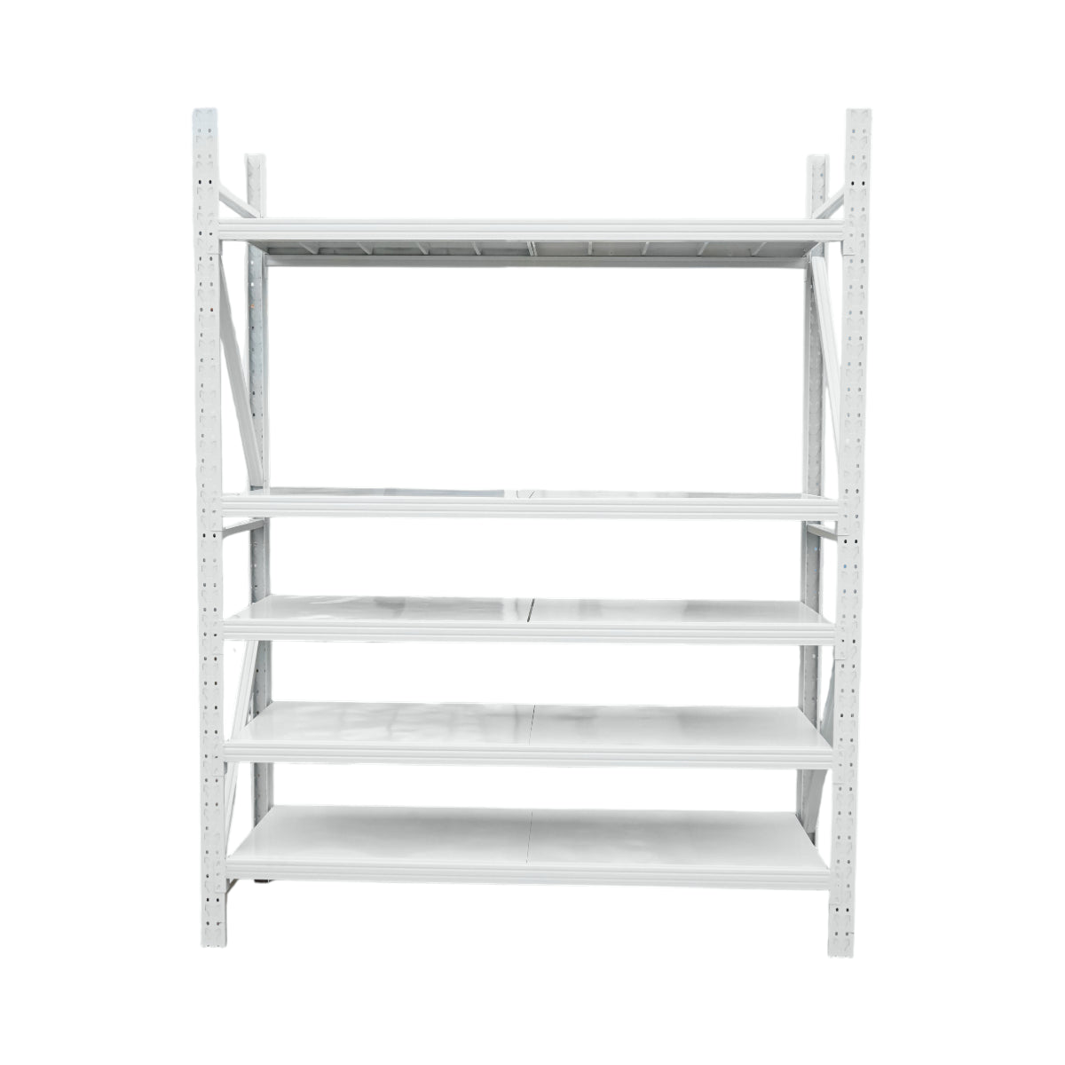 Scaffalatura metallica a 5 ripiani, 200x60x250 cm, portata 300 kg/ripiano, colore grigio. Breckner Germany