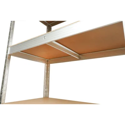 Scaffale in metallo con 4 ripiani in MDF, 144x60x30 cm, 50 kg/ripiano, montaggio senza viti - immagine 5