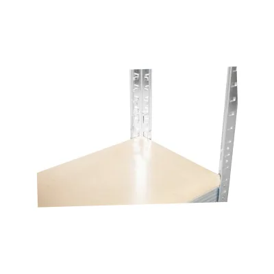 Scaffale in metallo con 5 ripiani in MDF, 180x100x30 cm, 250 kg/ripiano, montaggio senza viti, zincato - immagine 5