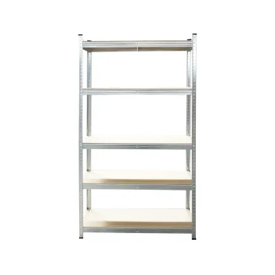 Scaffale in metallo con 5 ripiani in MDF, 180x100x40 cm, 250 kg/ripiano, montaggio senza viti, zincato